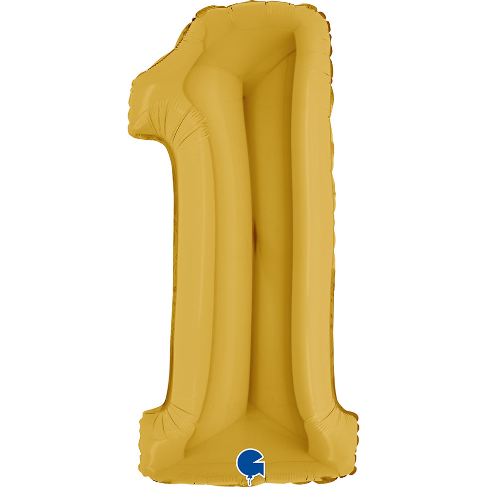 Number 0 to 9 Satin Gold 40"- Single Pack - Grabo Foil