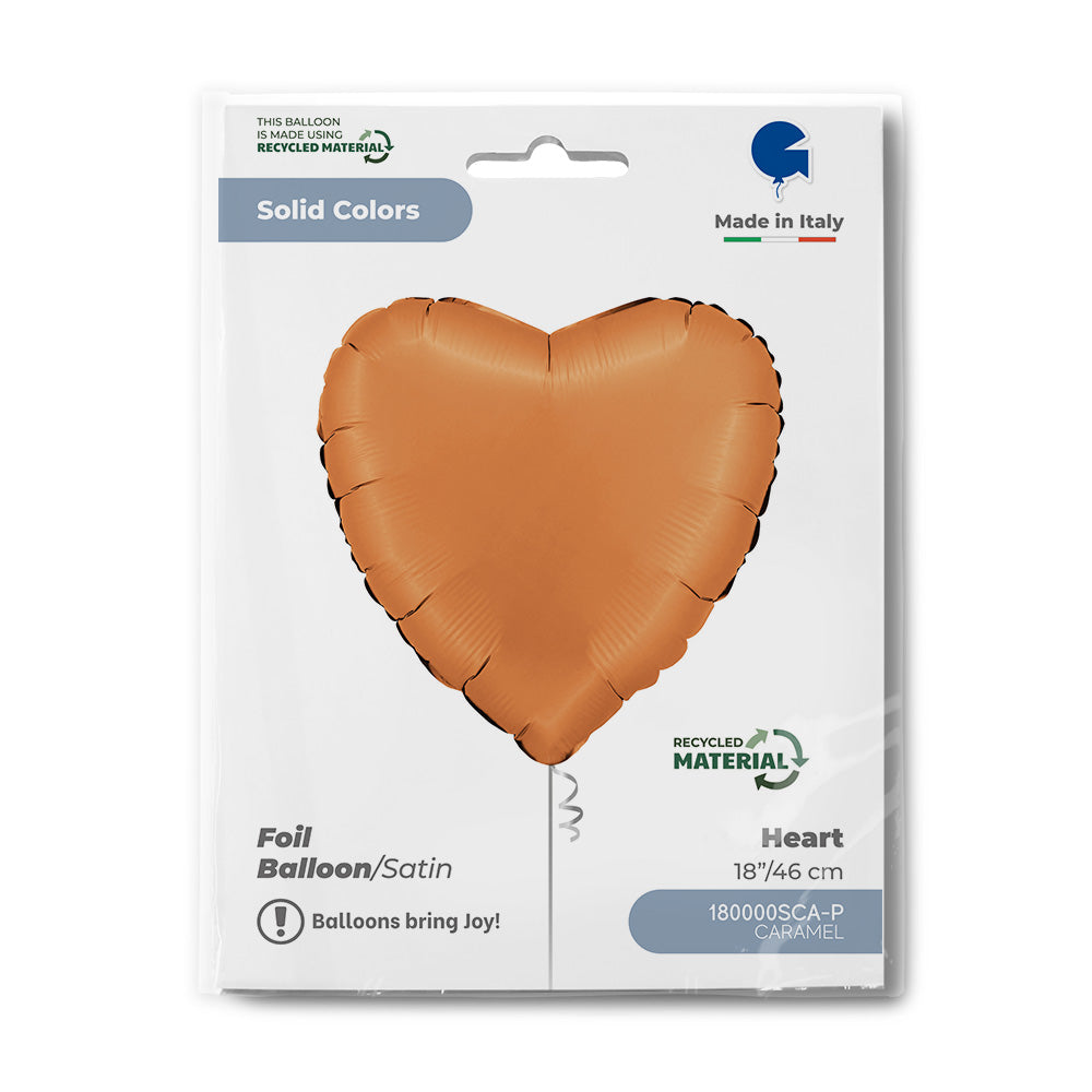 Caramel Satin Heart Single Pack - Grabo Foil