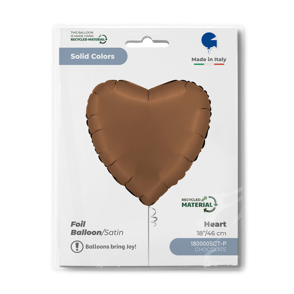 Chocolate Satin Heart Single Pack - Grabo Foil