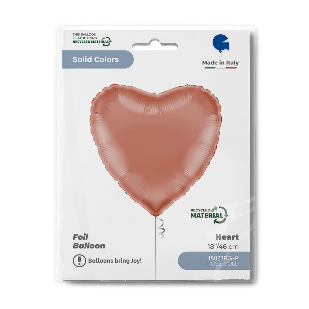 Rose Gold Metallized Heart Single Pack - Grabo Foil
