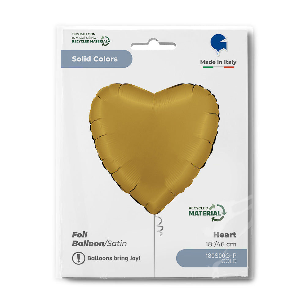Gold Satin Heart Single Pack - Grabo Foil