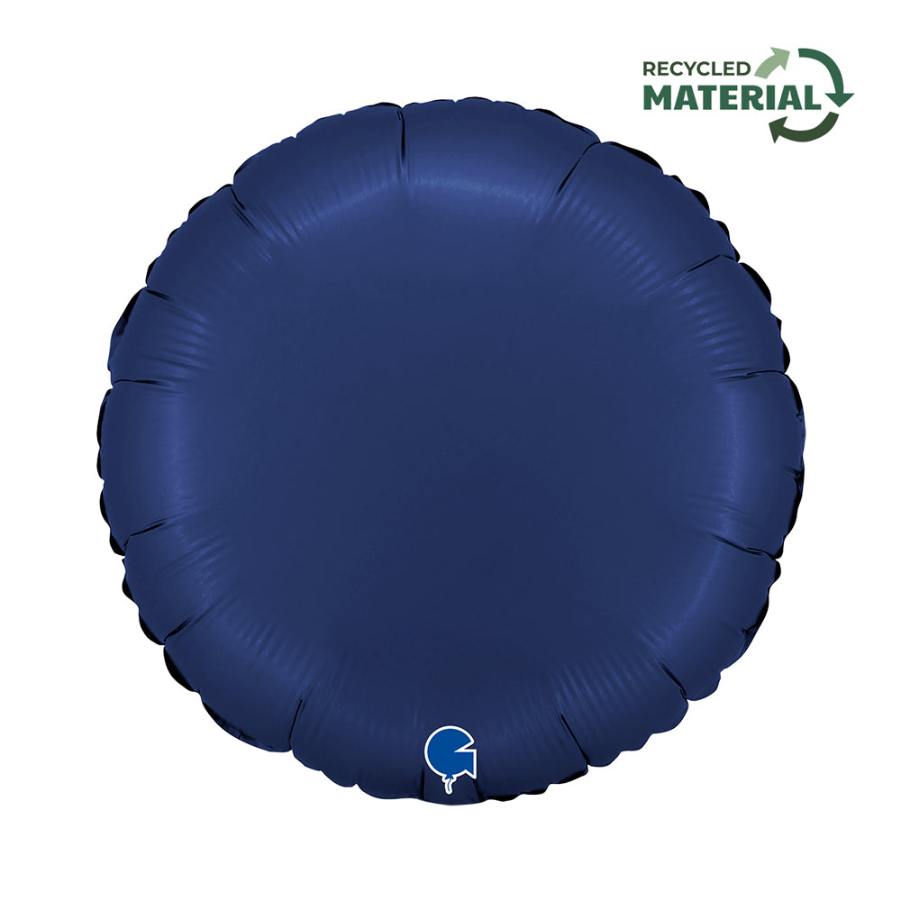 Blue Navy Satin Round Single Pack - Grabo Foil