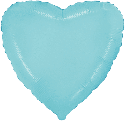 Heart Blue Pastel Satin Regular 18
