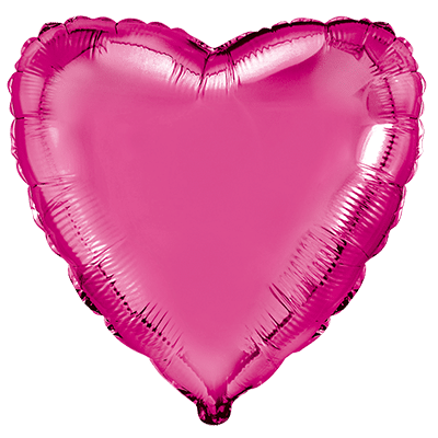 Fuchsia Heart Regular 18" Single Pack  - Flexmetal