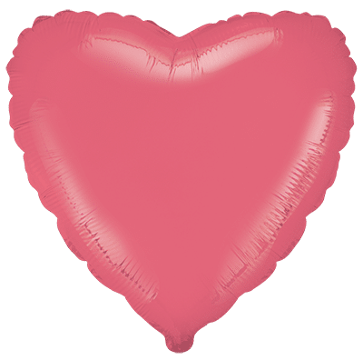 Heart Red Pastel Satin Regular 18" Single Pack  - Flexmetal