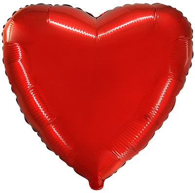 100 Heart Balloons Red Regular 18" - Flexmetal