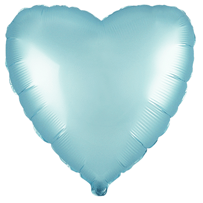 Heart Blue Pastel Satin Regular 18" - Flexmetal