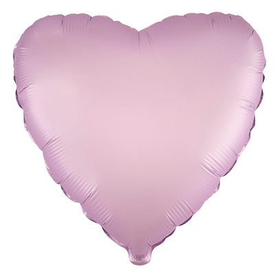 Heart Lilac Pastel Satin Regular 18" Single Pack  - Flexmetal