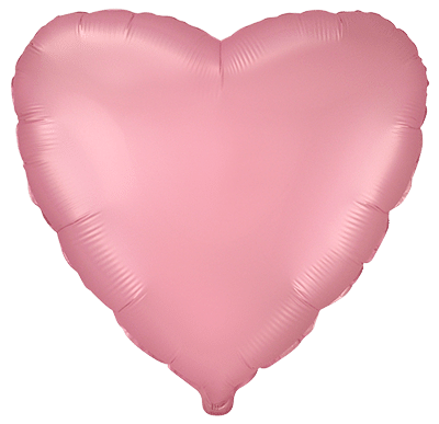 Heart Pink Pastel Satin Regular 18" - Flexmetal