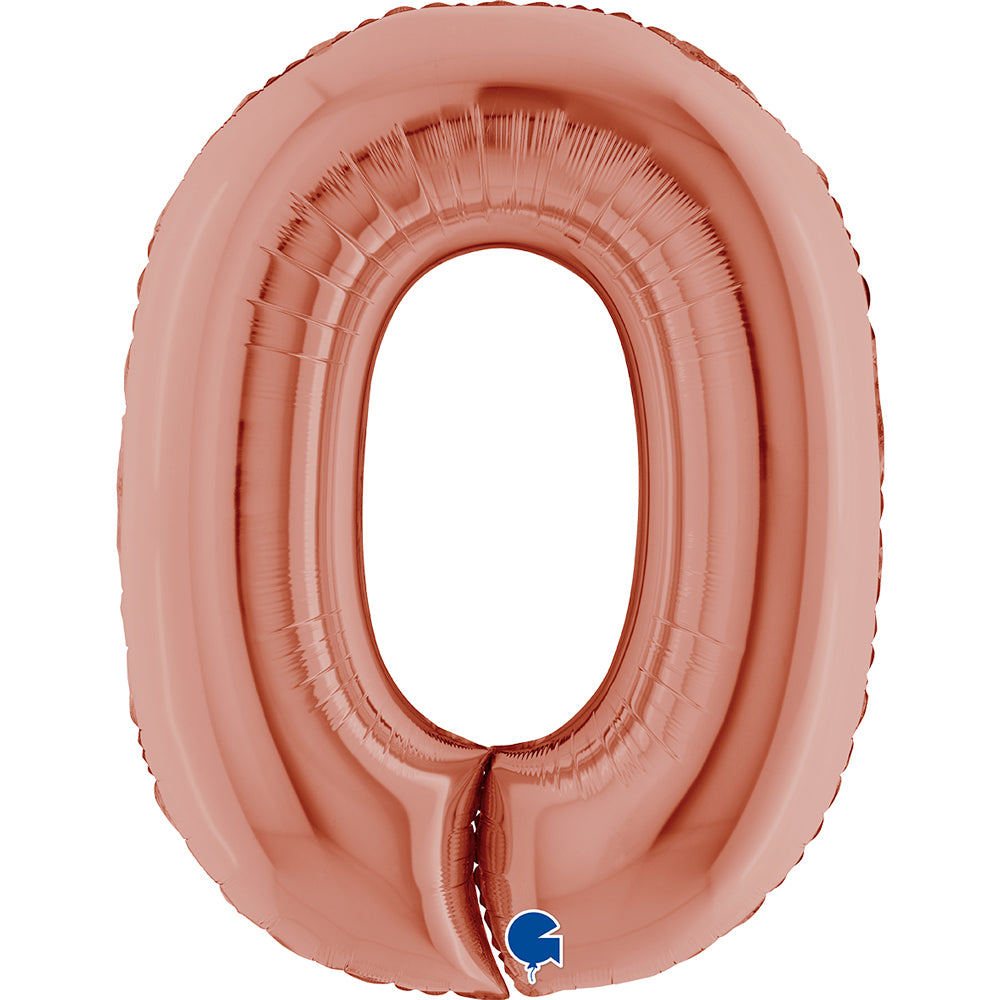 Numbers 0 to 9 Satin Rose Gold 40"- Single Pack - Grabo Foil