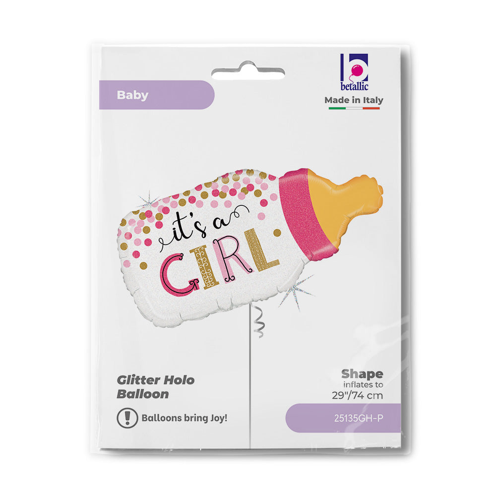 Confetti Baby Bottle Girl Single Pack - Grabo Foil