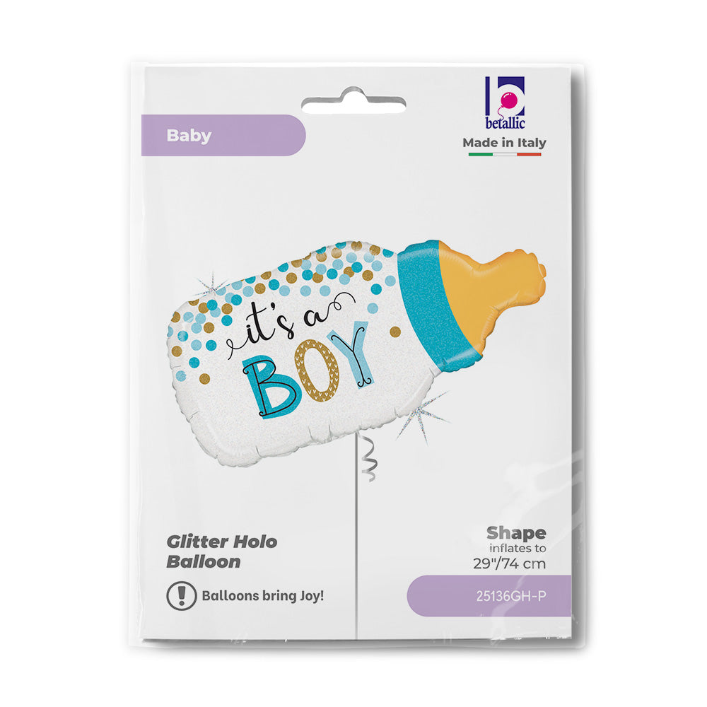Confetti Baby Bottle Boy Single Pack - Grabo Foil