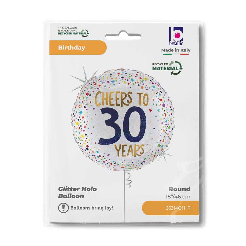 R18 Cheers To 30 Years Single Pack - Grabo Foil