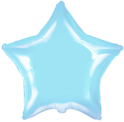 Star Blue Pastel Satin Regular Star 18" Single Pack  - Flexmetal