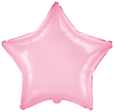 Star Pastel Pink Regular 18" Single Pack  - Flexmetal