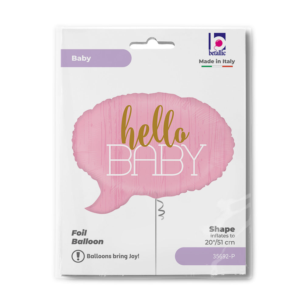 Hello Baby - Pink 24" Single Pack- Grabo Foil