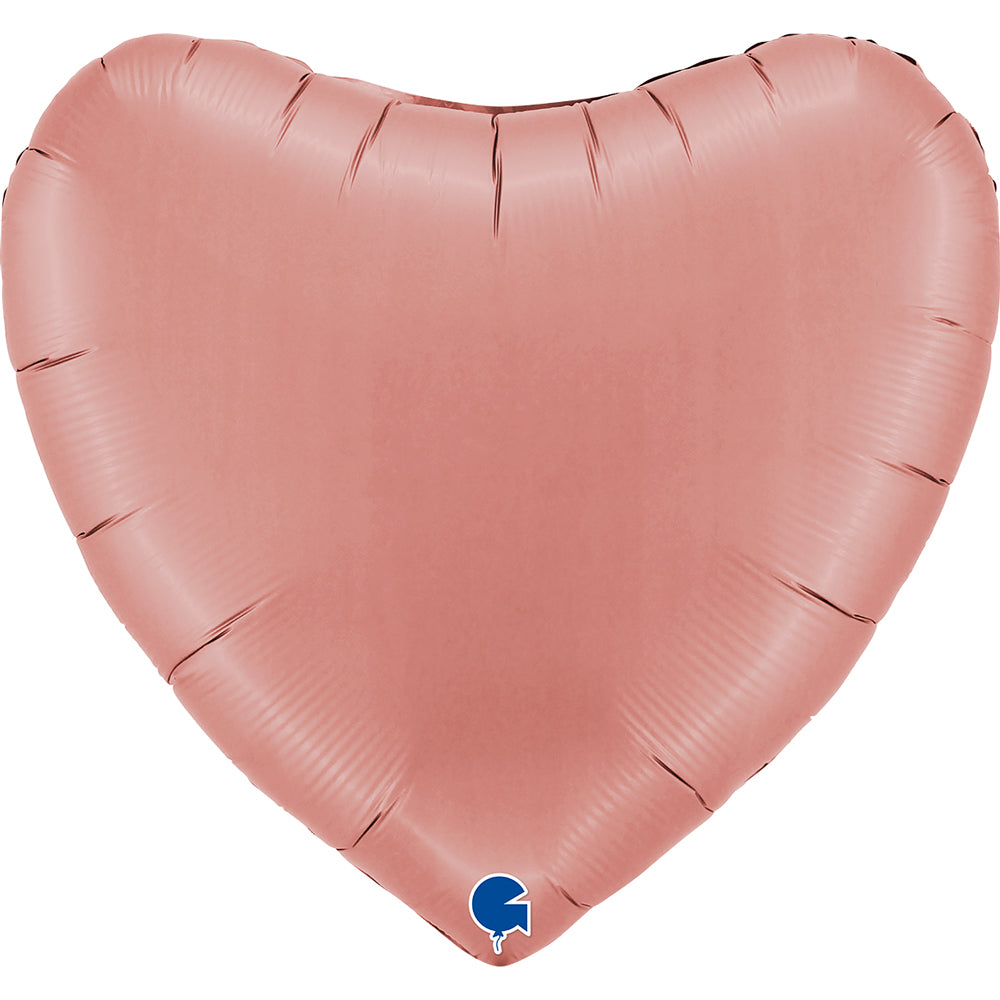 Rose Gold Satin Heart Single Pack - Grabo Foil