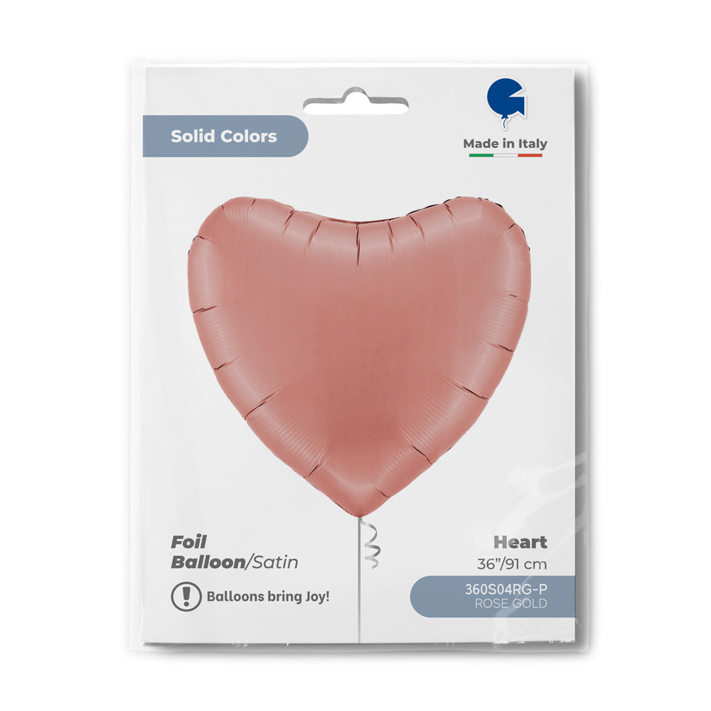 Rose Gold Satin Heart Single Pack - Grabo Foil