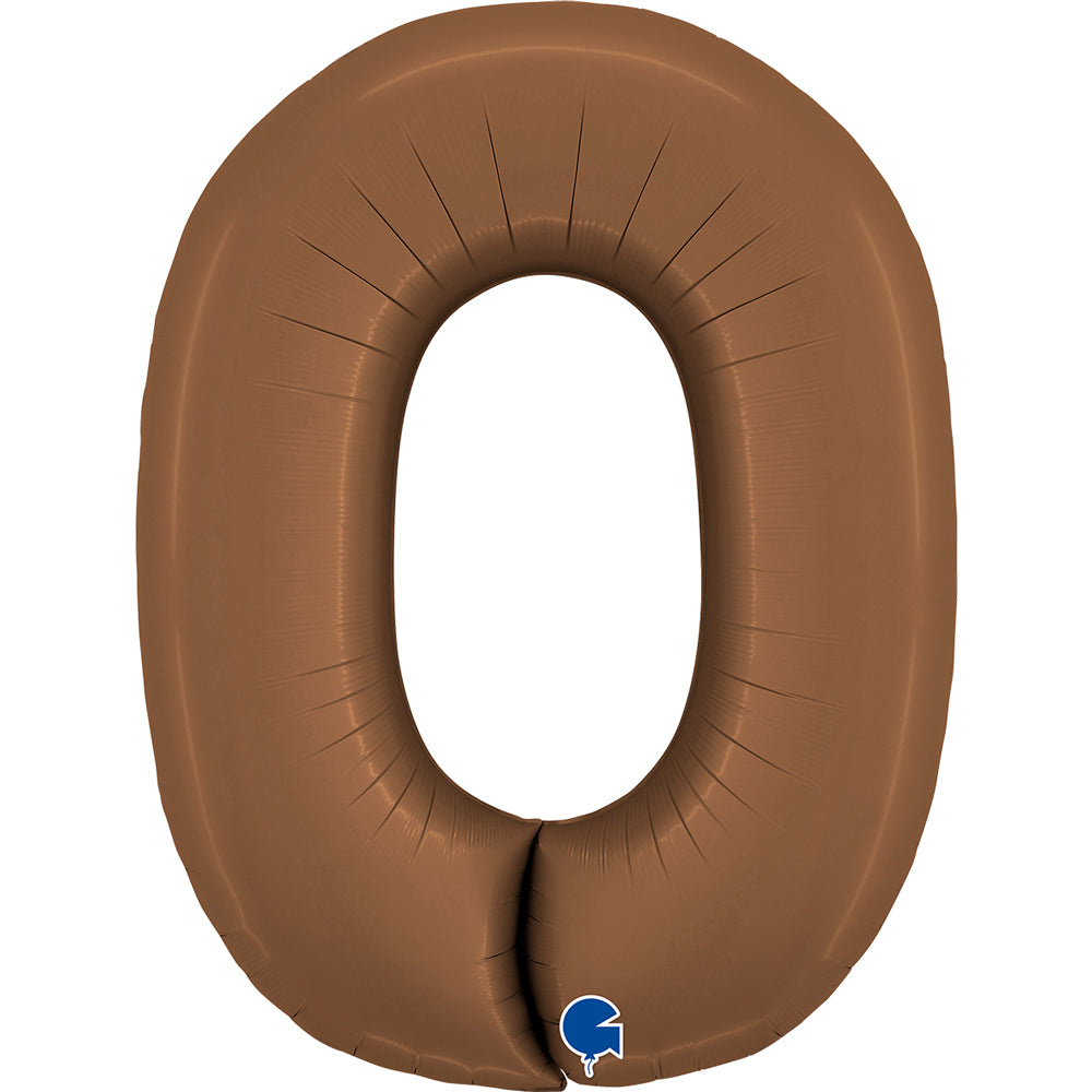 Numbers 0 to 9 Satin Chocolate 40" Single Pack - Grabo Foil