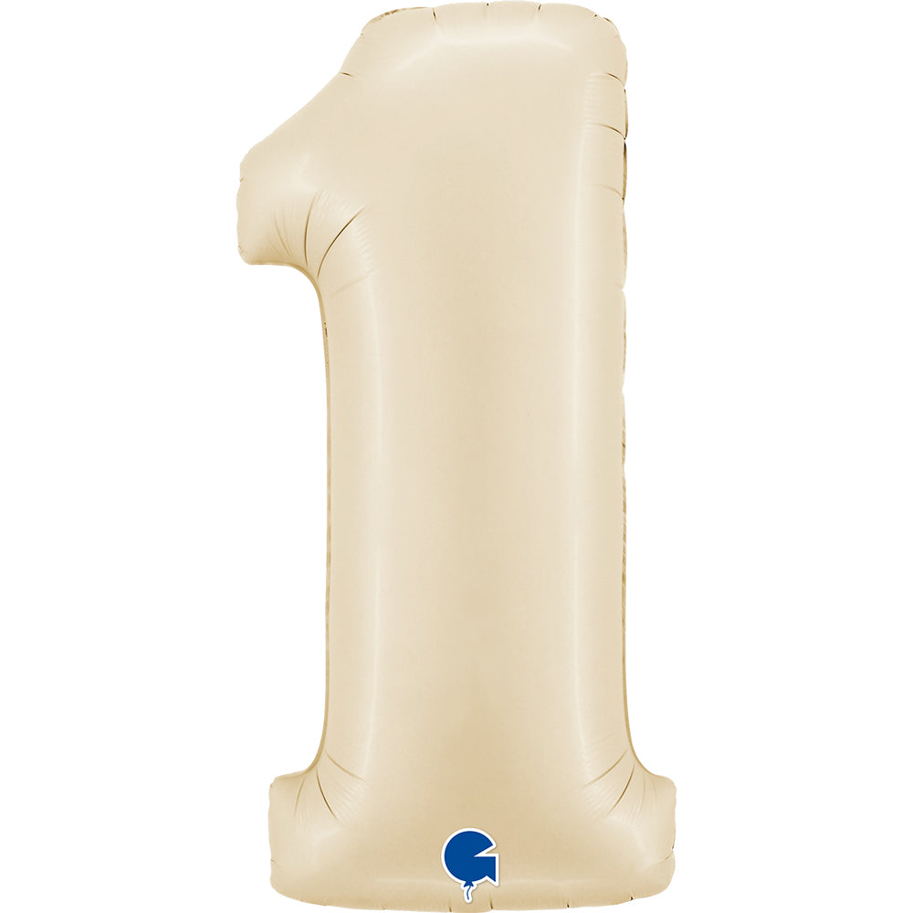 Numbers 0 to 9 Satin Cream 40"- Single Pack - Grabo Foil