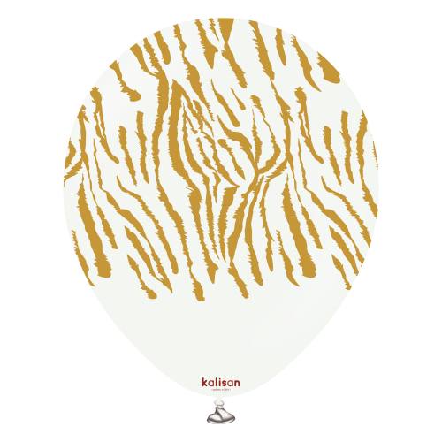 Kalisan Safari Tiger N  White(Print Color: Gold) 25CT