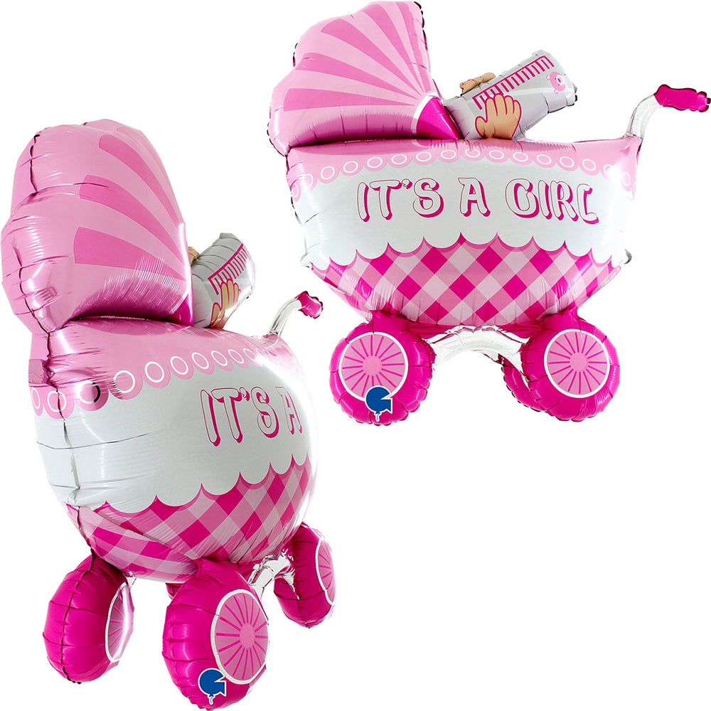 It's A Girl Buggy 3D 42" Single Pack - Grabo Foil