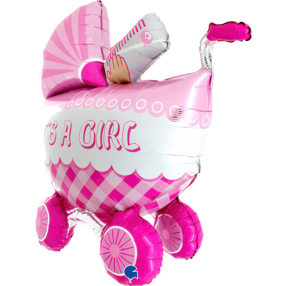 It's A Girl Buggy 3D 42" Single Pack - Grabo Foil