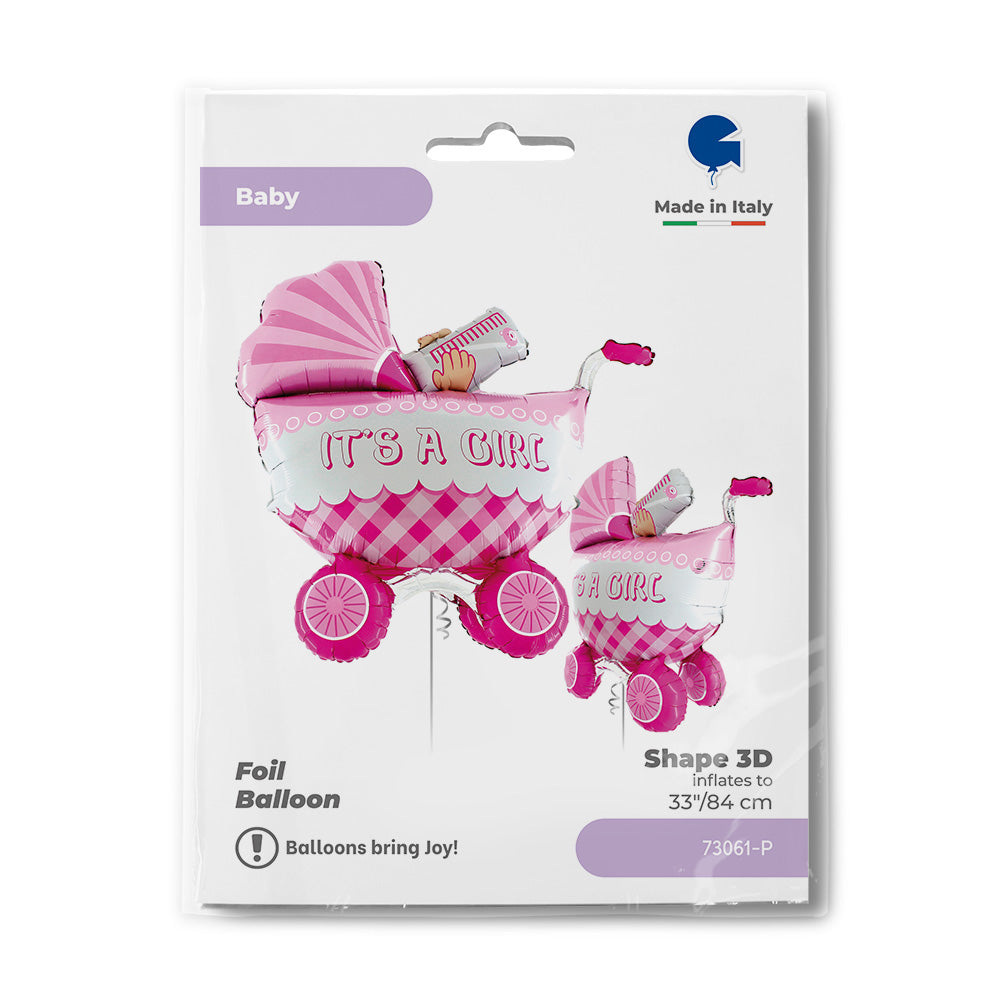 
                      
                        It's A Girl Buggy 3D 42" Single Pack - Grabo Foil
                      
                    