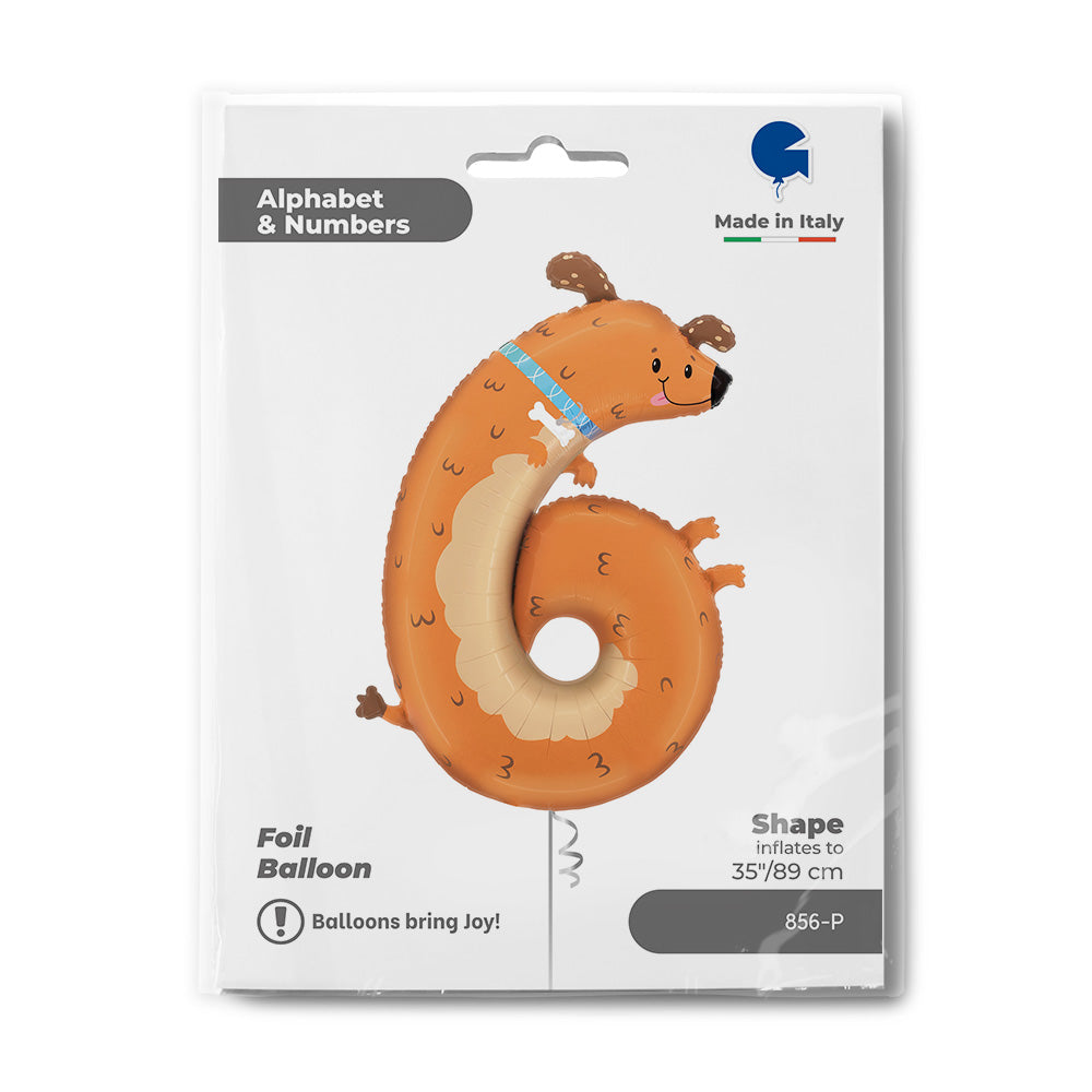 The Puppyloons - Number 6 Dog Single Pack - Grabo Foil