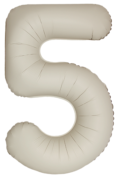 Numbers 0 to 9 Slim Matt Creamy Latte 34"/86cm Flexmetal Foil