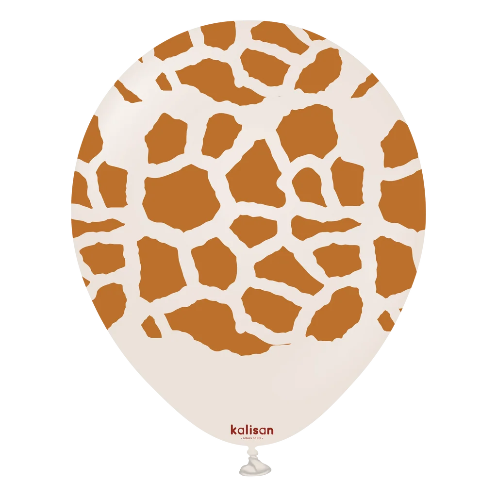 Kalisan Safari Giraffe - White sand & Caramel Print - 25CT