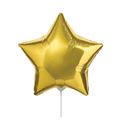 Star Metallized Mini Star 9"- Gold- Single Pack  - Flexmetal