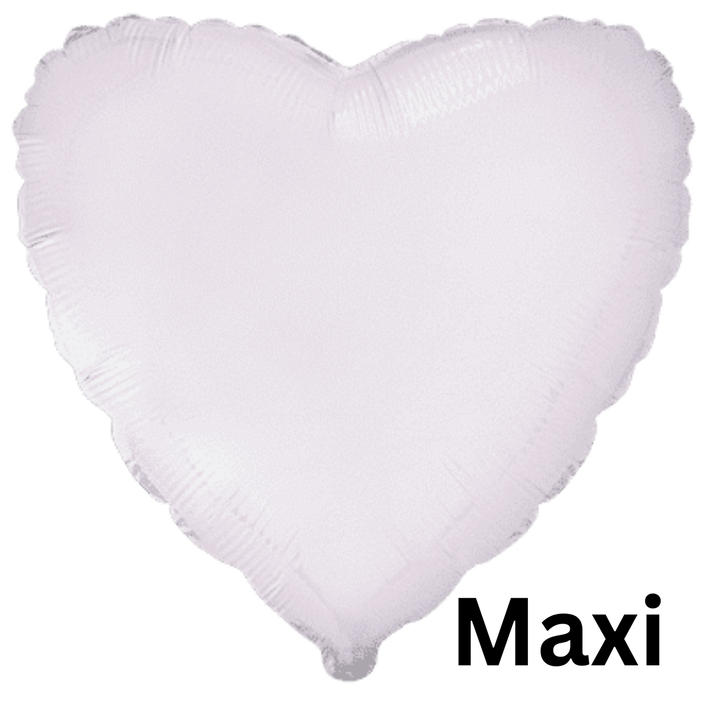 Heart Maxi Ultra Metallized 32"- White - Flexmetal