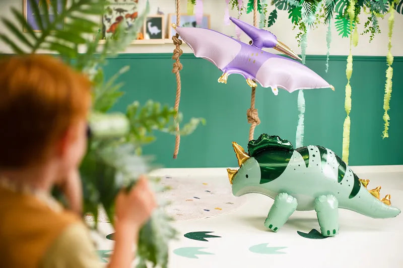 Triceratops, 101 x 60.5cm - green - Foil Balloon - Party Deco