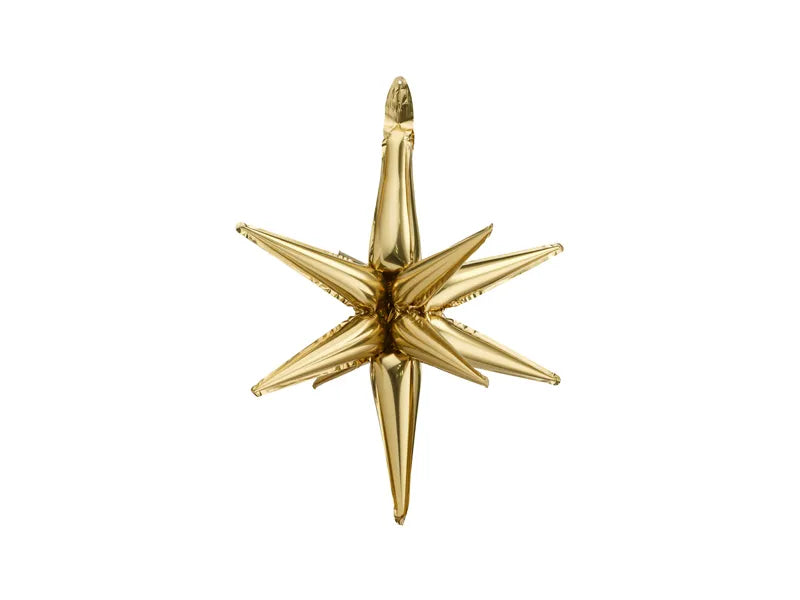 Star - 3D - 50cm - Gold - Foil Balloon - Party Deco