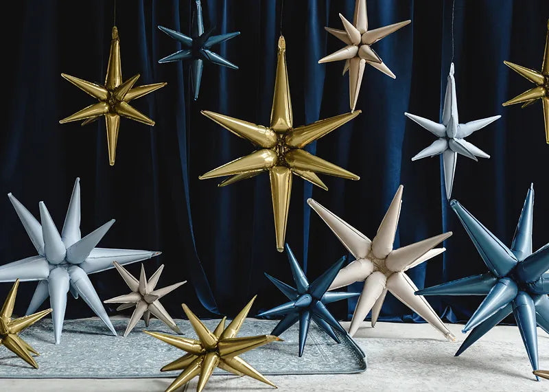 Star - 3D - 50cm - Gold - Foil Balloon - Party Deco