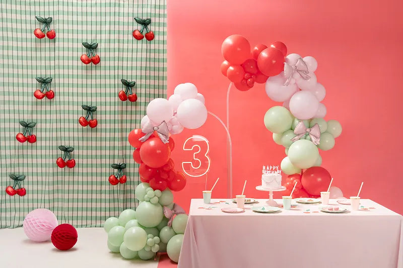 Cherries for Garlands Foil Balloons (3pcs) 28x31 cm, mix - Party Deco