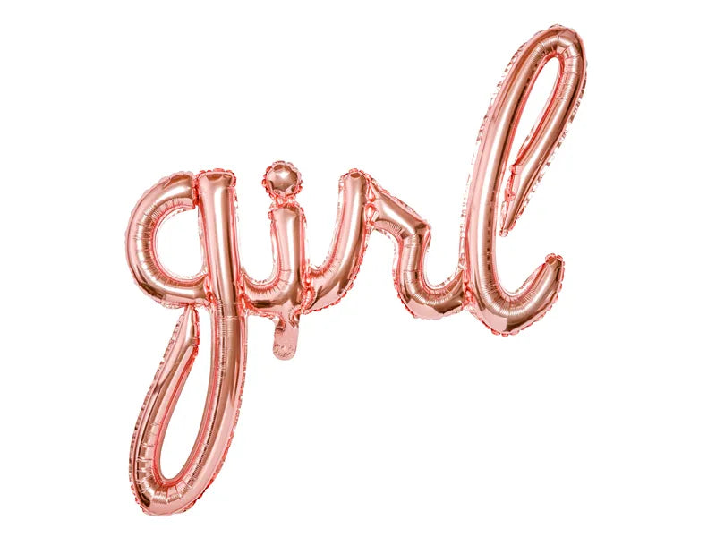 Girl, 63.5x74cm - Rose Gold - Foil Balloon - Party Deco