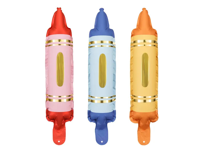 Crayons for garlands , set of 3, 7x30 cm - Foil Balloon - Party Deco