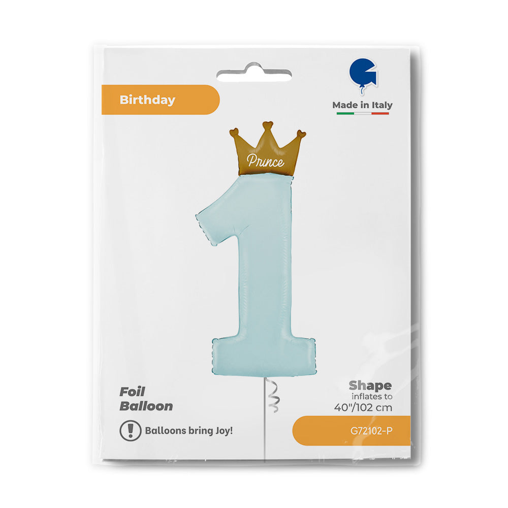 My 1st Birthday Prince 46" Single Pack - Grabo Foil