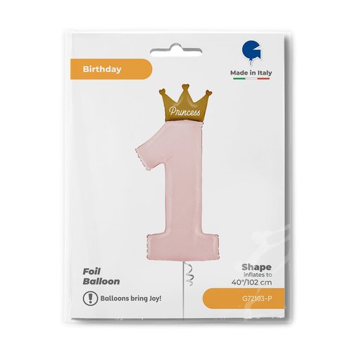 My 1st Birthday Princess 46" Single Pack - Grabo Foil