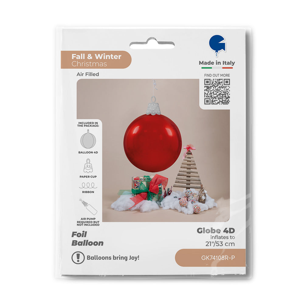 Christmas Ball Red 4D - Grabo Foil