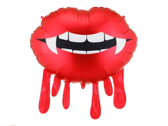 Bleeding lips, 92x60 cm - Red - Foil Balloons - Party Deco