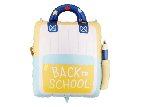 School backpack, 68x82 cm - Cream - Foil Balloons - Party Deco