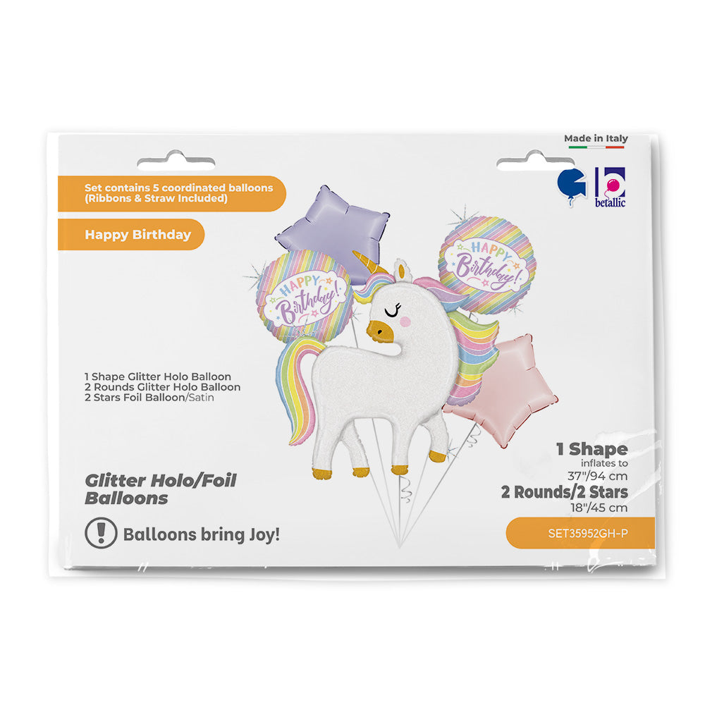 Set Glitter Pastel Unicorn Single Pack - Grabo Foil