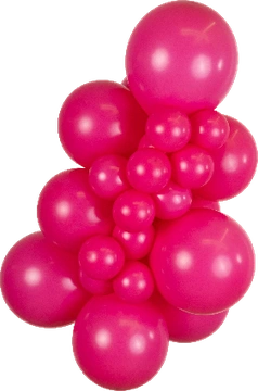 Standard Fuchsia Kalisan balloon cluster
