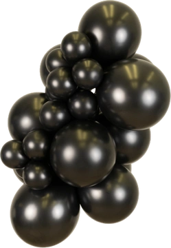 Metallic Onyx Black Kalisan balloon cluster