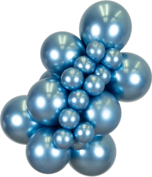 Mirror Blue Kalisan balloon cluster