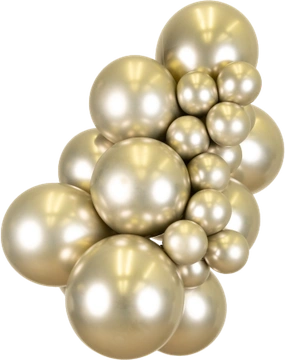 Mirror White Gold Kalisan balloon cluster