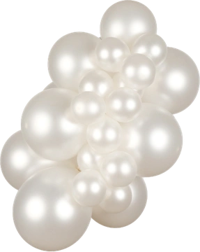 Pearl White Kalisan balloon cluster